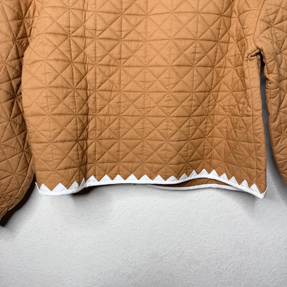 NWT Anthropologie Zigzag-Trim Quilted Open Front Jacket - Picture 10 of 13